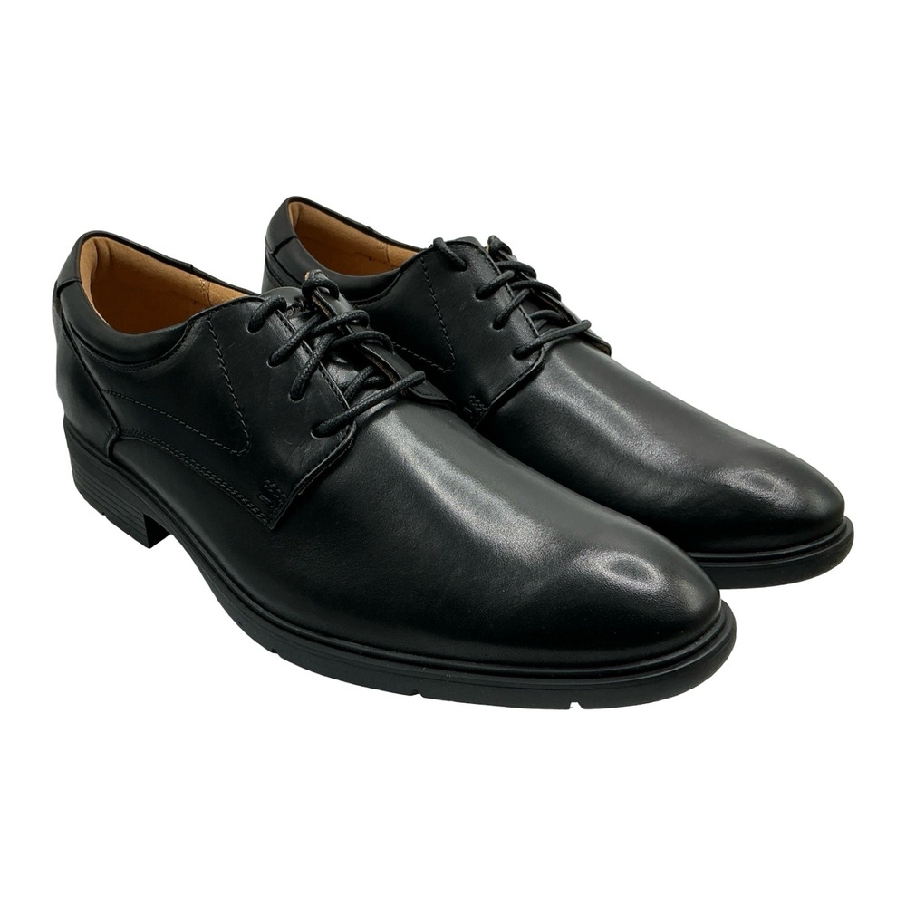 Clarks Artisan Eldredge Plain Black Leather Dress Shoes 11.5 M 80261